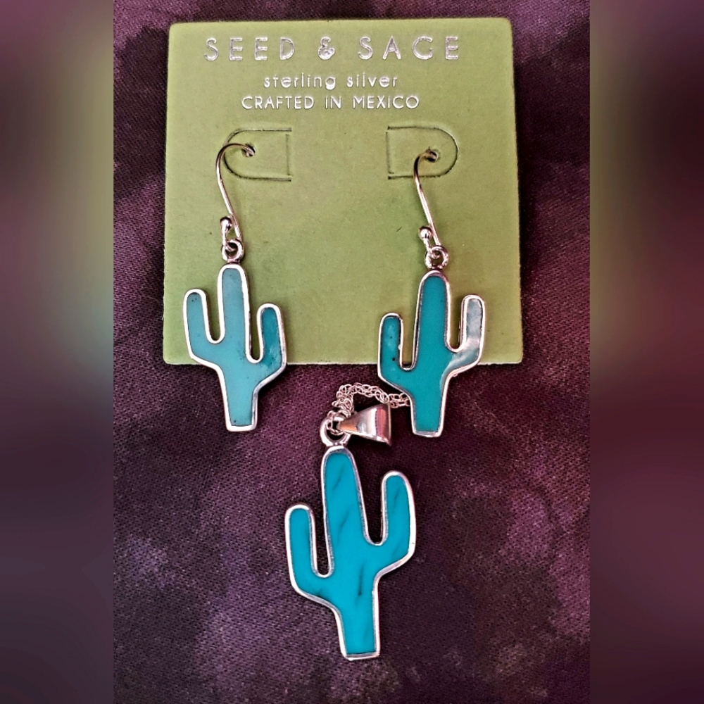 Seed and sage cactus set.